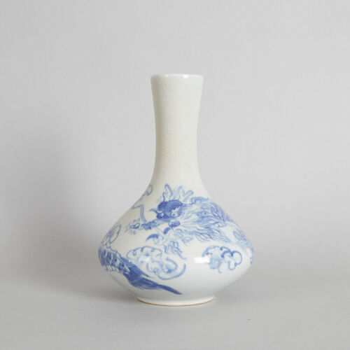 A Late 19th Century Korean Blue and White 'Dragon' Vase (Nansong Mark)