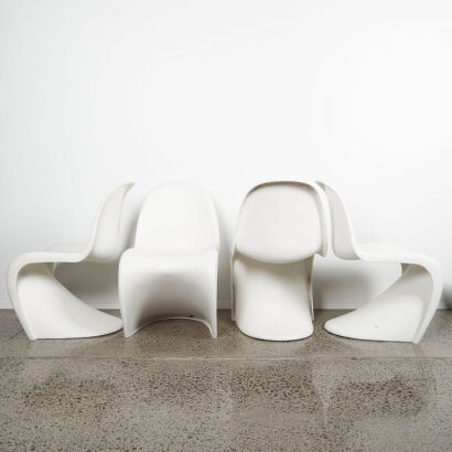 A Set of Four Vitra Panton Chairs