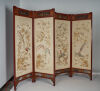 A Screen in Asiatic Lacquer with Four Silk Embroidered Panels C.1890 - 2