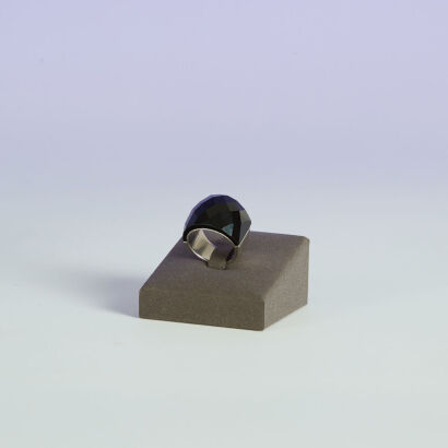 A Black Faceted Glass Cocktail Ring As Worn By Cheryl West In The Cult Series 'Outrageous Fortune