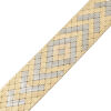 French Retro, 18ct Gold Honeycomb Geometric Strap-Bracelet, circa 1940's - 2