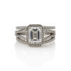 A 2.50ct Emerald cut Diamond with matching Platinum Diamond Rings