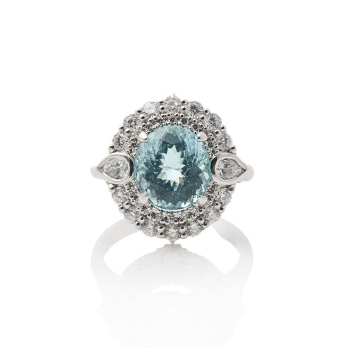 18ct White Gold Paraiba Tourmaline Ring