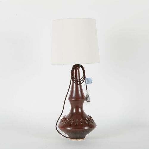 An Impressive Mid Century Pottery Lamp