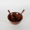 A Brenda Brigitte Mahogany Ware Bowl And Servers - 2