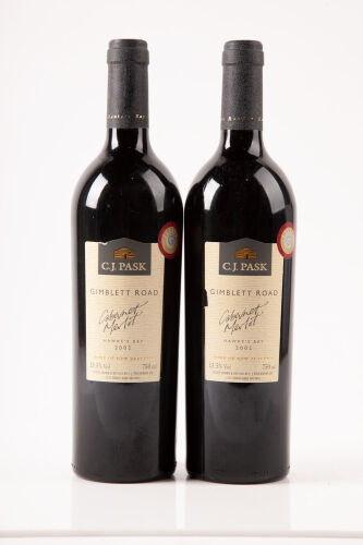 (2) 2002 CJ Pask Cabernet Merlot, Hawkes Bay