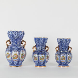 A Trio Of Fragonard Antique Vases Made In Italy