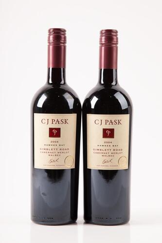(2) 2004 CJ Pask Gimblett Road Cabernet Merlot Malbec, Hawkes Bay