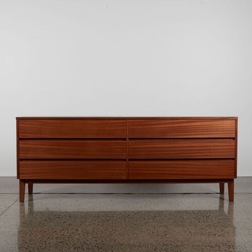 A Mid Century Teak Veneer Set Of Drawers