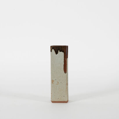 A Brutalist Pottery Slab Vase