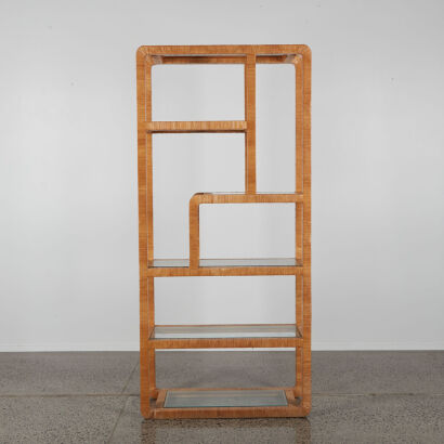 A Mid-Century Cane Bookshelf
