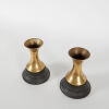A Pair of Heavy Brass Vases in Stands - 2