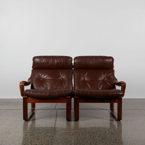 A Tessa Modular 2-Seater Leather Couch