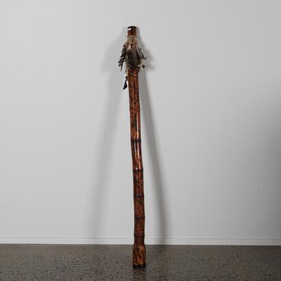 A Hand Painted Didgeridoo
