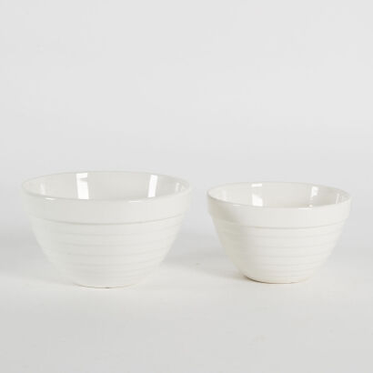 A Pair Of Crown Lynn Beehive Mixing Bowls