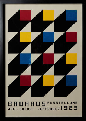 A Bauhaus Color Blocks Ausstellung Art Exhibition Print