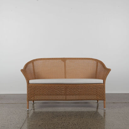 A Danish Design Cane Line All Weather Two Seater Couch