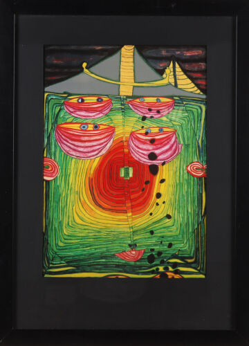 A Hundertwasser Print, Rising At Noon 1965