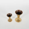 A set Of Two Brass Pillar Candle Sticks - 2