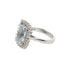 18ct White Gold Aquamarine and Diamond Ring - 2