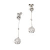 18ct White Gold Vintage Diamond Drop Earrings