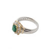 18ct White Gold Emerald and Diamond Ring - 2