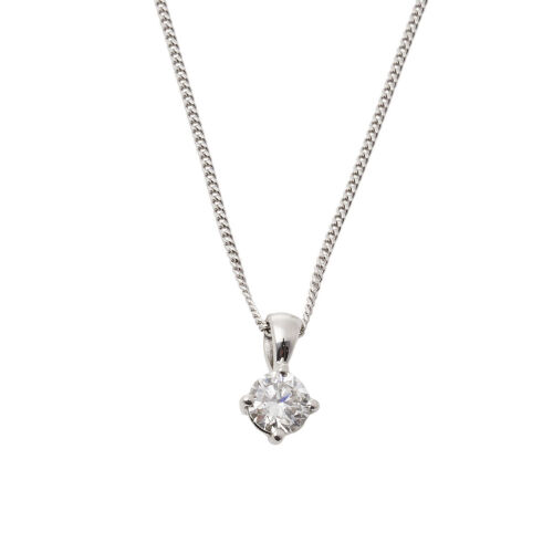 18ct White Gold 0.50ct Diamond Pendant