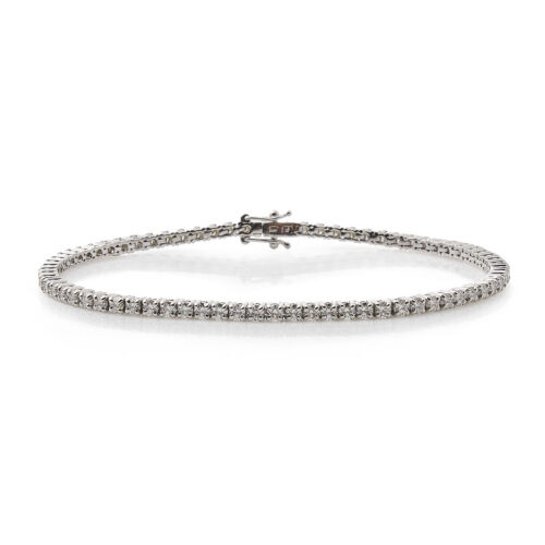 18ct White Gold, 4ct Diamond Tennis Bracelet