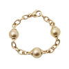 18ct Gold Paspaley Champagne South Sea Pearl Bracelet