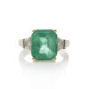 18ct and Platinum Emerald & Diamond Ring