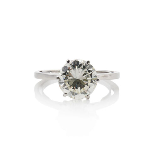 18ct White Gold Traditional Diamond Solitaire of 2.78 cts