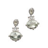 18ct Antique Style Prasiolite Drop Earrings