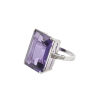 An Impressive 25 carat Emerald Cut Amethyst and Diamond ring - 2