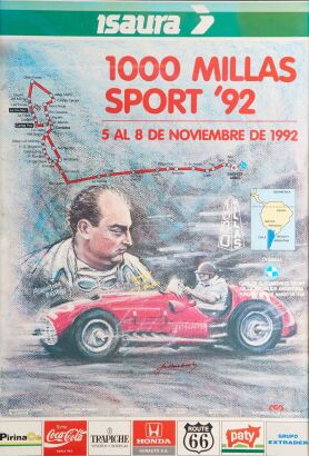 1000 Millas Sport '92 Poster Signed by Gonzalez