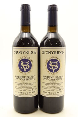 (2) 1997 Stonyridge Vineyard Larose, Waiheke Island