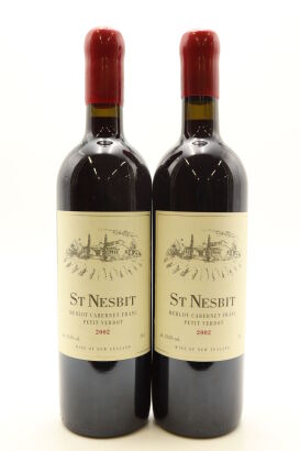 (2) 2002 St Nesbit Cabernet Merlot Petit Verdot, Auckland