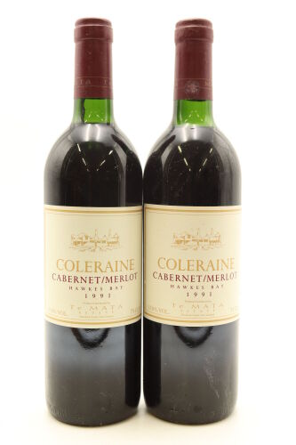 (2) 1991 Te Mata Estate Coleraine, Hawke's Bay