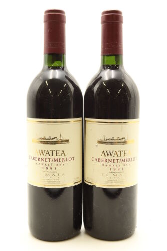 (2) 1993 Te Mata Estate Awatea Cabernets Merlot, Hawke's Bay