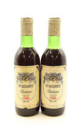 (2) 1970 McWilliams 'Bakano' Light Dry Red Table Wine, Hawkes Bay, 375ml