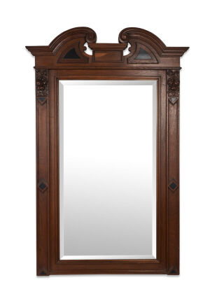 A Neoclassic Style Mahogany Mirror