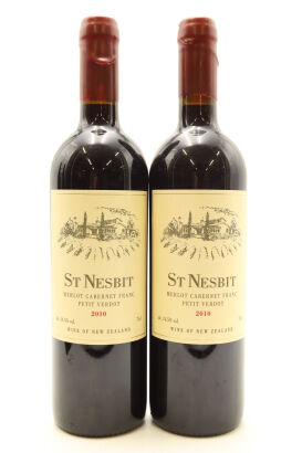 (2) 2010 St Nesbit Cabernet Merlot Petit Verdot, Auckland