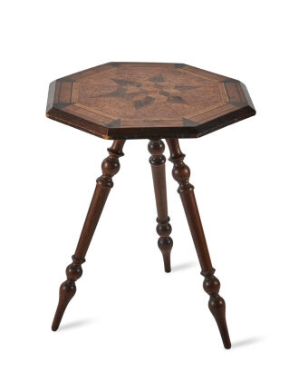 A Late-Victorian Inlaid Octagonal Topped Occasional Table