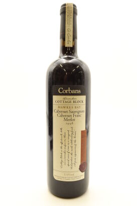 (1) 1998 Corbans Cottage Block Cabernet Sauvignon - Cabernet Franc -Merlot, Hawke's Bay