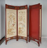 A Screen in Asiatic Lacquer with Four Silk Embroidered Panels C.1890 - 3