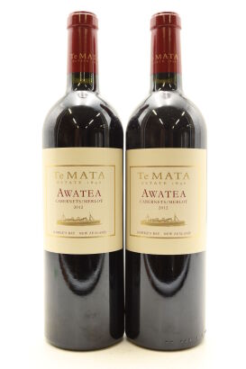 (2) 2012 Te Mata Estate Awatea Cabernets Merlot, Hawke's Bay