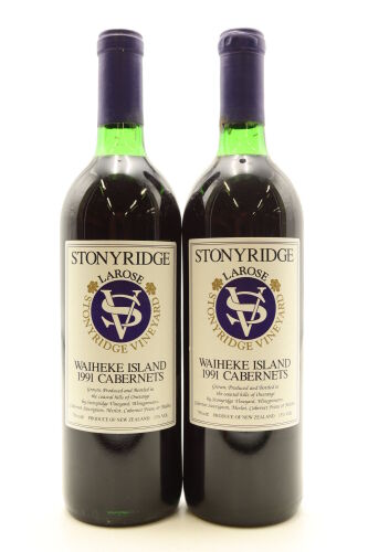 (2) 1991 Stonyridge Vineyard Larose, Waiheke Island(TS)
