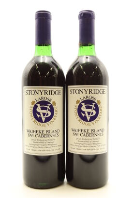 (2) 1991 Stonyridge Vineyard Larose, Waiheke Island(TS)