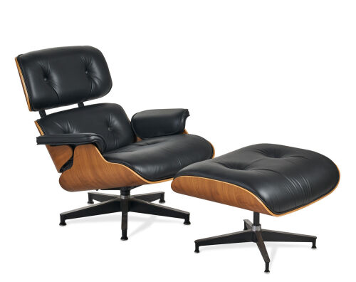 A Charles and Ray Eames Lounge Chair and Ottoman