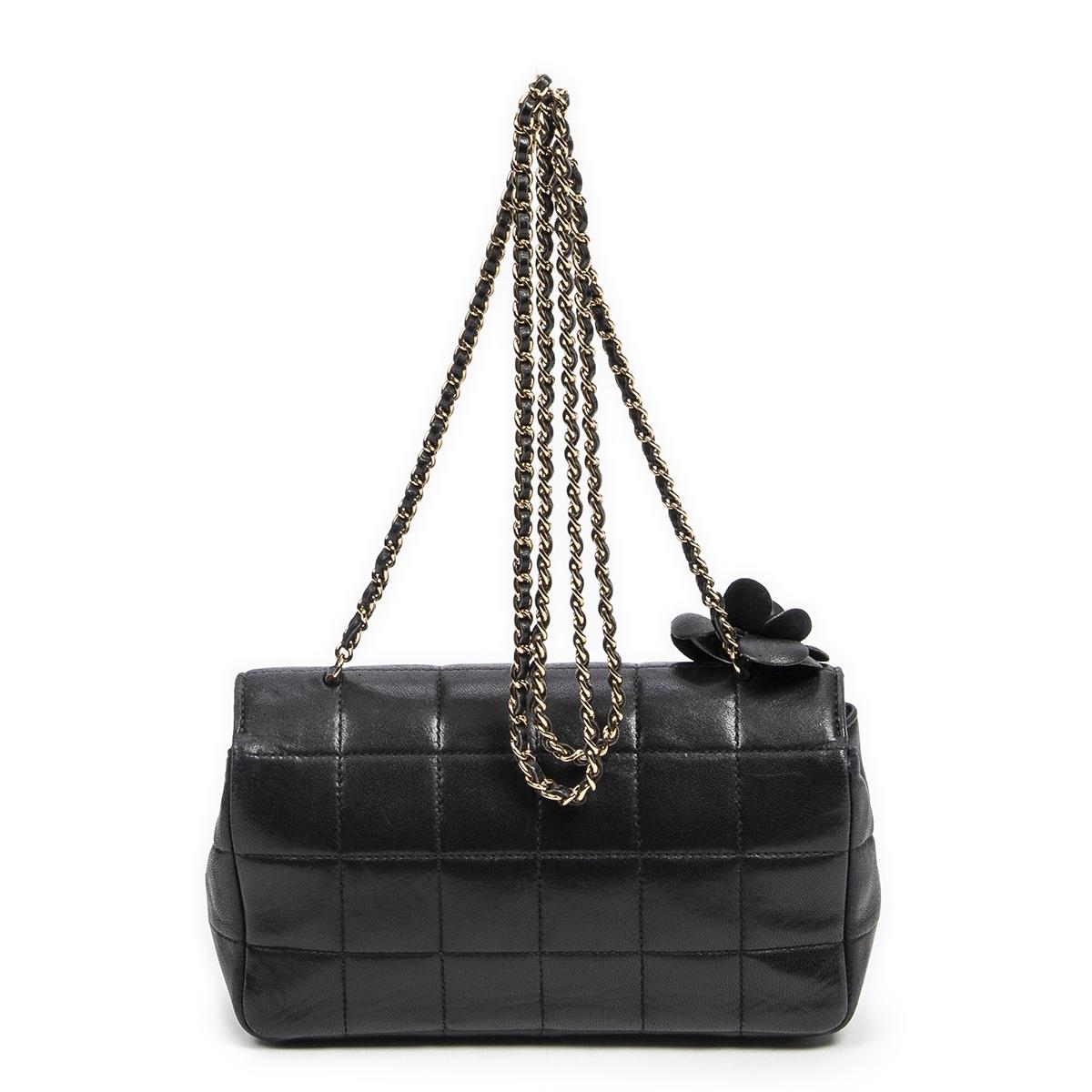 Chanel Mini Chocolate Bar Camellia Flap Bag