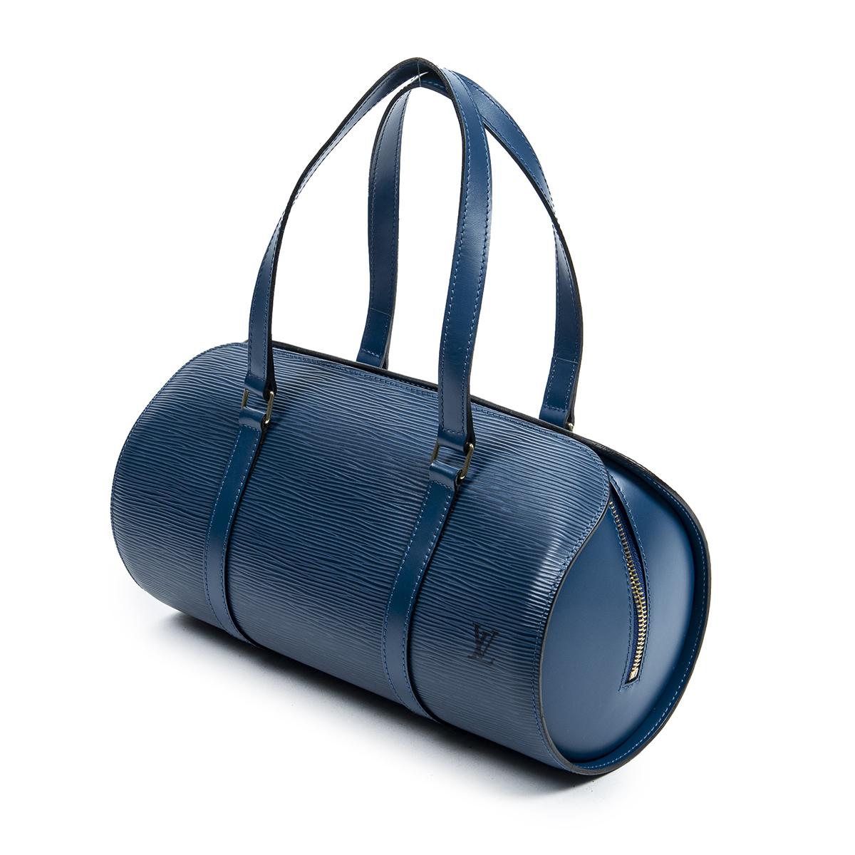 Blue Louis Vuitton Epi Soufflot Shoulder Bag